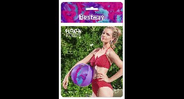 Bestway Strandbal Met Veren 41 Cm Paars