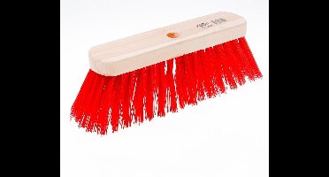 Straatbezem rood pvc 29cm