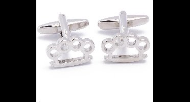 Manchetknopen - Boksbeugel Zilver