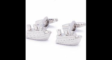 Manchetknopen - Boot Schip Zilverkleur
