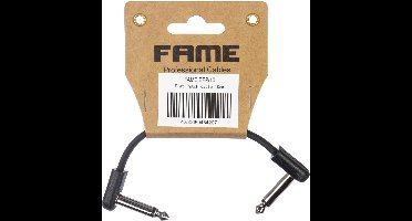 Fame BFP/10 Patch Cable Flat 100mm (Black) - Stereo patch kabel