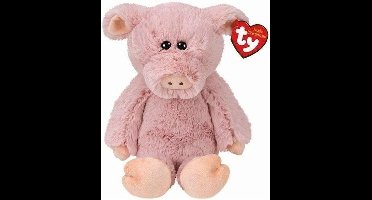 Pluche Ty Beanie roze varken/big knuffel Otis 20 cm speelgoed - Varkens boerderijdieren knuffels - Speelgoed voor kinderen
