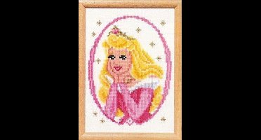 Vervaco borduurpakket Doornroosje op aida om te borduren