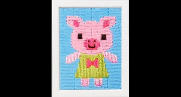 Vervaco - Spansteek kit - Varkentje - PN-0163442 - Borduren - Borduurpakket - Borduurpakket kind