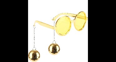 Vegaoo - Goudkleurige discobril voor volwassenen