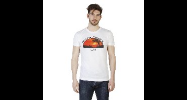 Trussardi -BRANDS - T-shirts - Heren - 2AT03B - white,orangered