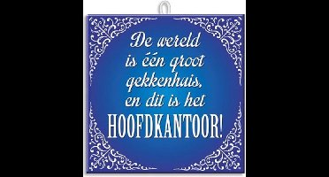 Paperdreams - Slogan tegel - Gekkenhuis