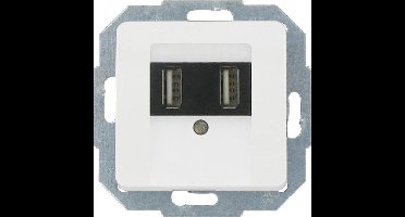KOPP serie MILANO - Dubbel USB-stopcontact - Inbouw  - Wit