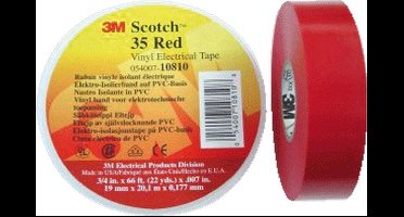 Scotch 3M Premium 35 Professional Isolatietape 19mm x 20m Rood