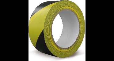 Markeringstape 018 Universal S zwart-geel 50mm rol 33m