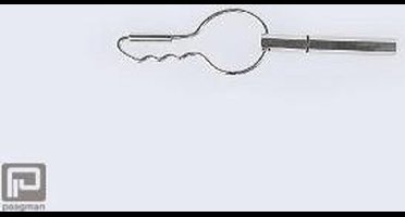 Doiy Sleutelhanger Pen 18,5 Cm Staal Zilver