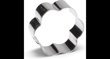 uitsteekvorm Bloem 8 cm RVS zilver