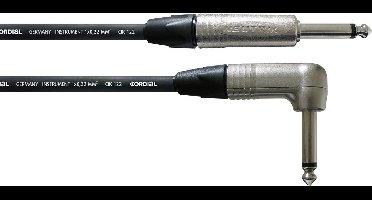 Cordial instr.-kabel 9m Neutrik hoek 1x hoek jack, CXI 9 PR-MS - Kabel voor instrumenten