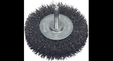 6MM SCHIJFBORSTEL 75 GEGOLFD 0.3 STAAL