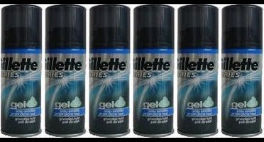 Gillette 6 x 75 ml scheergel Series sensitive met aloe vera - gevoelige huid -soothing