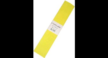 Crepe papier geel 250 x 50 cm.