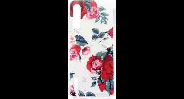 Shop4 - Geschikt voor Xiaomi Mi A3 Hoesje - Zachte Back Case Rozen Transparant