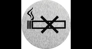 Seilflechter Rond deurbordje - roken verboden - aluminium - Ø 75 mm