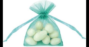 Organza zakjes turquoise (20st)