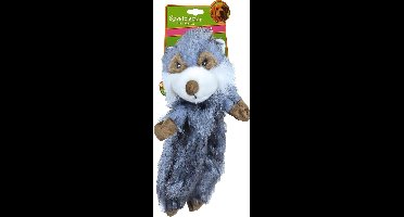 Hondenspeelgoed pluche wasbeer met piep 34 cm