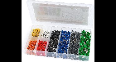 HBM Aderhulzen Set 800 Stuks in Diverse Kleuren en Maten