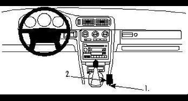 Brodit ProClip houder geschikt voor Volvo C70 1997-2005 / S70/ V70 1997-2000 Console mount