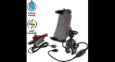 RAM® Quick-Grip Wireless Charging Motor Houder met RAM® Tough-Claw Mount - zwart