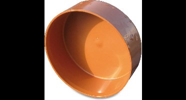 Eindkap PVC-U 110 mm SN4 lijmmof roodbruin