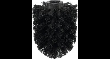 Tesa vervanging kop voor Toiletborstel Zwart Chroom 15.5x19x7.5cm zonder boren Verchroomd metaal Kunststof