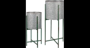 Esschert Design Plantenbakken 47,4/62,1 Cm Staal Zilver 2 Stuks