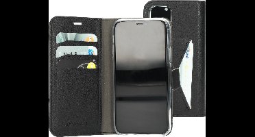Mobiparts hoesje geschikt voor Apple iPhone 11 Pro - Wallet/Boekhoesje - Eco Leer - Magneet Sluiting - Opberg vakken - Zwart