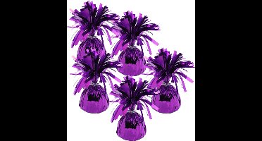Haza Ballon gewichtjes - 10x - paars - 170 gram - gewichtjes voor helium ballontrosjes