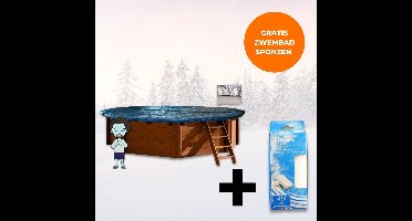Interline Winterafdekking 3,60 Rond - Afdekzeil Zwembad - Zwembad hoes - Zwembad Cover - Zwembadafdekking - Incl gratis Zwembadsponsen