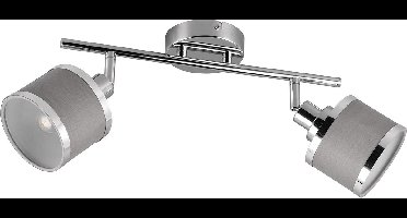 LED Plafondspot - Torna Arona - E14 Fitting - 2-lichts - Rond - Chroom - Metaal