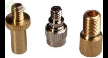 New Age Devi - 6-delige Fiets nippelset - voor elk ventiel met onze verloopnippels en adapter set voor elk ventiel!