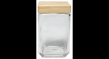 Voorraadpot glas 11x11xh18,5cm 1,7L