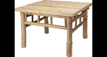 Lage salontafel van bamboe, 57 x 57 x 38 cm