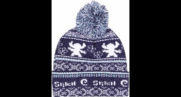 Lilo & Stitch Fair Isle Unisex Beanie - blauw/wit - Standard