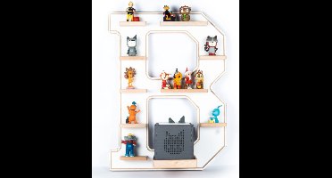 BOARTI Houten letter B kinderplankje Toniebox figuren wandplank Tonies muziekdoosje Houten letter B kinderplankje Toniebox figuren wandplank Tonies muziekdoosje