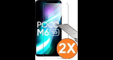 Screenprotector geschikt voor Xiaomi Poco M6 5G - gehard Glas Tempered Glass - 2 Stuks
