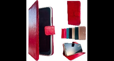 HEM Rood Wallet Hoesje Geschikt Voor Samsung Galaxy S21 – Bookcase Met Vakje Voor Pasjes, Geld En Fotovakje – Telefoonhoesje