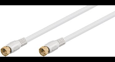 Goobay Satelliet Aansluitkabel [1X F-Stekker - 1X F-Stekker] 2.50 M 85 Db Vergulde Steekcontacten Wit