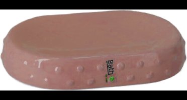 Zeephouder/zeepbakje roze keramiek 15 cm - Toilet/badkamer accessoires