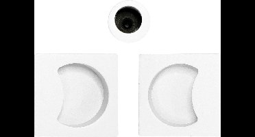 Schuifdeurgreep Mood - Colombo Design - Wit - vierkant - set