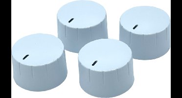 Fixem® Universele Gasfornuis kookplaat Oven knoppen - Wit - 6mm - 4 stuks