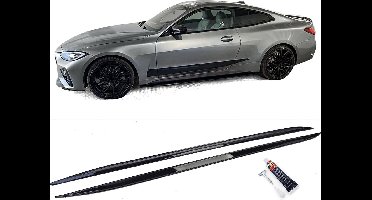 Side Skirts Zijskirt voor Bmw 4 Serie G22 G23 M Pack glans Zwart Spoiler Diffusers
