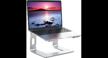 Ergonomische afneembare laptopstandaard - geschikt voor 10-14 inch laptops - zilverkleurig Laptop Verhoger