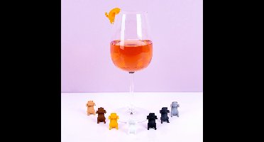 Winkee Kat glasmarkeerders (set van 8)