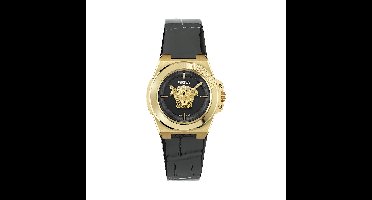Versace Hera VE8D00324 Horloge - Leer - Zwart - Ø 37 mm