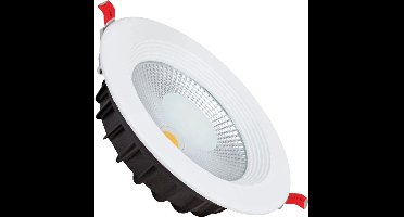 LED Downlight - Verona - Inbouw Rond 10W - Helder/Koud Wit 6400K - Mat Wit Aluminium - Ø120mm
